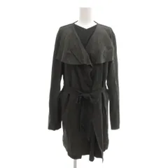 ランバン LANVIN Collection 美品 コーディガン 羊革 ニット切替 ベルト付き 40 グレー系 /UO ■ECD001のサムネイル