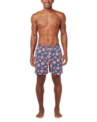 Tom & Teddy Men's TOM TEDDY 6 Citrus Swim Shorts, Blue Rouge