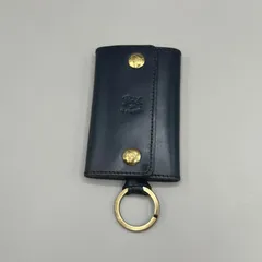 美品　イルビゾンテ　キーケース　6連　レザー　ネイビー　紺色　本革イタリア製