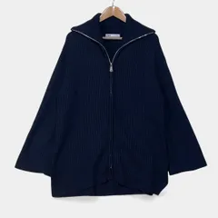 ザラ　ネイビー　ロング　ドライバーズニット