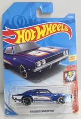 MATTEL HOTWHEELS MUSCLE MANIA 6/10 FKB08 '69 DODGE CHARGER 500/ブルー 215/365