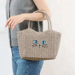 CAT刺繍 トートバッグ。
