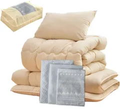 タンスのゲン 布団セット シングル 7点セット【高密度固綿 三層敷布団】カバー付き 抗菌 防臭 防カビ 洗える 収納ケース付き ホコリが出にくい 掛布団 敷布団 枕 26700013(76211)