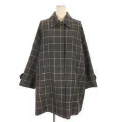 マッキントッシュ ロンドン MACKINTOSH LONDON 良品 ロズリー ROSLEY ウインドペン ウール コート ステンカラー チェック グレー 38 アウターのサムネイル