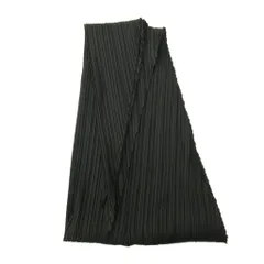イッセイミヤケ ISSEY MIYAKE 美品 ストール プリーツ 黒 ブラック 0221 ■IBO90のサムネイル