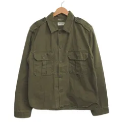 サンローラン パリ SAINT LAURENT PARIS 15SS エディ期 ミリタリージャケット リネン混 カーキ 52 約XL 大きいサイズ 379168のサムネイル