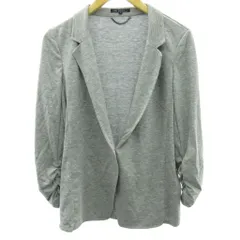 23区 オンワード樫山 美品 テーラード ジャケット ジャージ素材 グレー 38 約M CJK.WO.SM.6601