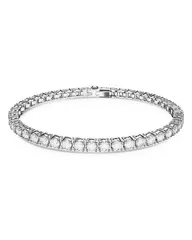 スワロフスキー レディース アクセサリー ブレスレット・バングル・アンクレット Swarovski Matrix Tennis Bracelet in Rhodium Plated Silver シルバー