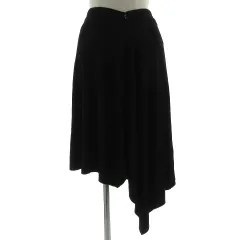 スコットクラブ SCOT CLUB スカート ラップスカート ミディ丈 アシンメトリー 日本製 ストレッチ ブラック 黒 9号