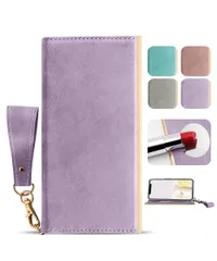 アイフォン11カバー カードポケット 財布型 スタンド機能 スマホケース 携帯ケース マグネット式 ダイアリーケース PUレザー 鏡付き 女性 手帳型 耐衝撃 ケース 全面保護 ファッション 用 おしゃれ 11 美しい iPhone パープル