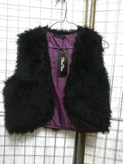 アウトレット ふわふわ　フェイクファー　ショート丈ジレ　ベスト　冬　レディース　ファッション/mtm27