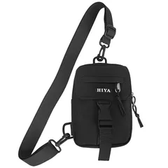 【新品】 [RenLianyi] ショルダーバッグ ボディバッグ 縦型 サコッシュ 小さめ メンズ レディース 軽量 ランニング ウエストポーチ おしゃれ ミニ スマホポーチ 肩掛けバッグ 人気 斜めがけ ワンショルダー ブラック 0