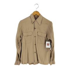 アロー ARROW 40-50s USA製 GABANARO レーヨンギャバ 開襟 オープンカラーシャツ メンズ import：S 