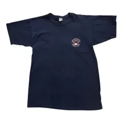 80s  USA製  Champion トリコタグ PENTAGON OFFICERS ATHLETIC CLUB ワンポイントTシャツ ネイビー L ヴィンテージ