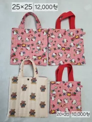 ハンドメイド ハローキティ/クマ キルティング バッグ/ミニ バッグ/エコバッグ