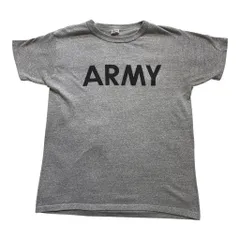 80s USA製  ARMY Tシャツ　Championトリコタグ ARMY  杢グレー ミリタリー 50/50 MEDIUM ヴィンテージ