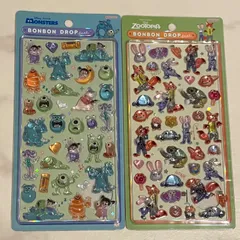 正規品 ボンボンドロップシール ズートピア モンスターズインク セット