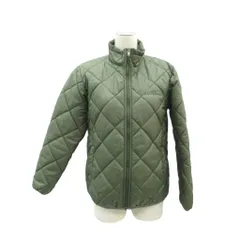 エーグル AIGLE キルティングジャケット ミドル丈 スタンドカラー 無地 ロゴ刺繍 XS カーキ /SY23 ■ECD001