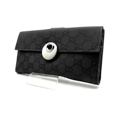 【 良品 】GUCCI　グッチ　GGキャンバス　長財布　ブラック