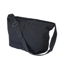 [レンロック] ��ョルダーバッグ 大容量 キャンバス ファスナー付 ワンショルダーバッグ マザーズバッグ 買い物 旅行バック 通学 通勤 無地 斜め掛け 帆布 A4可 (ブラック) [ブラック]