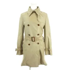 インディヴィ INDIVI トレンチコート 38 ベージュ カーキ ベルト付き ライナー付き ダブル /MN5 ■ECC001