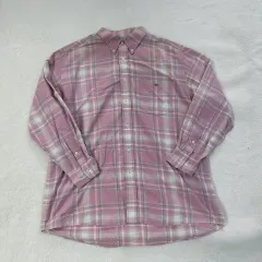 100 ラコステ ピンク CHECK 長袖 シャツ 0227T