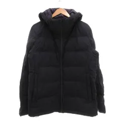 ユニクロ UNIQLO シームレスダウンパーカ ジャケット XL ジップアップ フード ナイロン 紺 ネイビー 311-172992 /SX ■ECB001