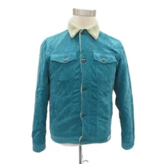 ナノユニバース nano universe コーデュロイジャケット ミドル丈 44 水色 裏ボア ステンカラー /MA1 ■ECD001