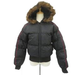 ダナキャランニューヨーク DKNY ダウンジャケット ショート丈 XS 黒 ブラック ファー付きフード /MA6 ■ECC001