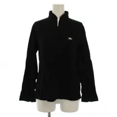 バーバリーゴルフ BURBERRY GOLF カットソー 長袖 ハーフジップ ロゴ刺繍 L 黒 /BM ■ECD001