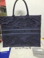 ディオール オブリーク トートバッグ ネイビー M1296ZRFZ ブック トート ラージ