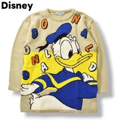 90s ヴィンテージ Cox Combo ドナルドダック ニットセーター M ベージュ 女性用♪