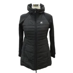 フィラ FILA GOLF ゴルフウェア 中綿コート S 黒 ブラック スタンドカラー ジップアップ ロング丈 /YS17 ■ECD001