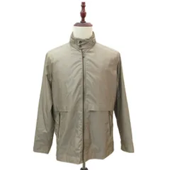 アラミス ARAMIS ブルゾンジャケット ナイロン L グレージュ スタンドカラー フード付き 2way ジップアップ ミドル丈 /YS24 ■ECD001