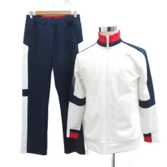 アディダス adidas スポーツウエア ジャージ セットアップ 上下 OT 白 ホワイト ブルゾンジャケット スタンドカラー ジップアップ ミドル丈 パンツ ロング丈 /YS17 ■ECD001