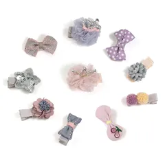 ヘアクリップ 赤ちゃん ベビー ヘアピン ヘアアクセサリー キッズ かわいい セット 子供 前髪クリップ かみどめ おしゃれ お誕生日 プレゼント (ムラサキ)