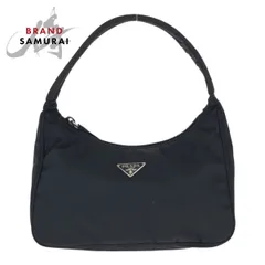 PRADA プラダ テスート 三角ロゴプレート ブラック 黒 シルバー金具 ナイロン  ハンドバッグ アクセサリーポーチ レディース 601101【中古】
