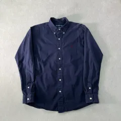 100 POLO RALPH LAUREN(ポロラルフローレン) コットン ネイビー シャツ