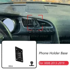 プジョー3008 2013-2019用カーフォンホルダーベース専用マウント ボールヘッド17MM付き固定式エアアウトレットブラケットベースアクセサリ