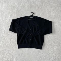 XL ラコステ ブラック カーディガン 105