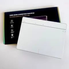 Windows 10/11用ワイヤレスBluetoothトラックパッド、3つの接続モードをサポート、PCラップトップコンピューターと互換性のあるポータブル高精度マルチジェスチャータッチパッドマウス (白)★m 1b028eb1