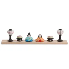 【人気商品】雛人形 台座付き ミニサイズ 日本製 豆雛飾り 陶器 玩具工房 ひな祭り 季節飾り 瀬戸焼 伝統工芸
