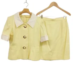 銀座マギー レトロ ヴィンテージ スカート スーツ セットアップ ジャケット 11 イエロー