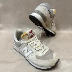 new balance ニューバランス U574 RCD LIGHT GRAY ニューバランス 574 オフホワイト ライトグレー レディース メンズ スニーカー 24㎝ USED
