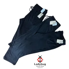 3枚セット　新品タグ付き　B.S.Saddle しまむら  ウエストゴムスウェットパンツ 4 L ゆるらくパンツ　黒 ブラック 17号レディース 大きいサイズ 楽ちん カジュアル ルームウェア