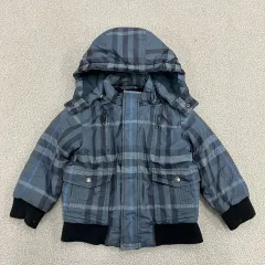 3Y バーバリー キッズ チェック フード ダウン 0224M