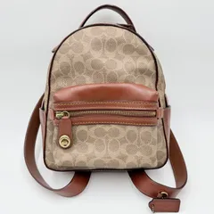 COACH（コーチ）ミニ バックパック リュックサック シグネチャー PVC レザー ブラウン レディース 型番32715