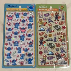 正規品 2点セット♡ ボンボンドロップシール ディズニー ズートピア スティッチ