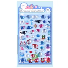 【新品】 3dシール 立体シール ぷくぷく ごほうび キラキラ 可愛い 女の子 携帯電話飾り用 手帳用 DIY用 日記帳用 手芸用品 貼り付け可能 (4PCS)