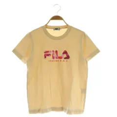 フィラ FILA 半袖Tシャツ ロゴプリント クルーネック M ベージュ /MY ■OS ■ECB001